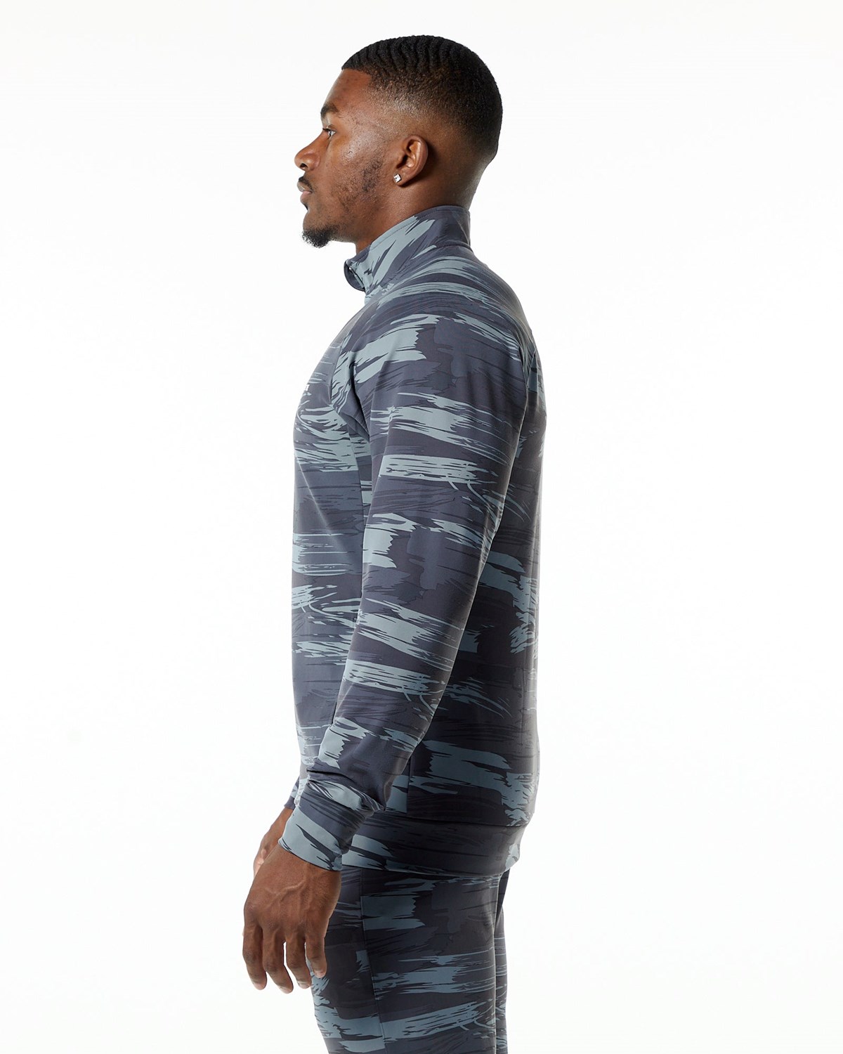 Trooper Canvas Camo Alphalete 4-Way Stretch Track Jacket | WBSHDG726