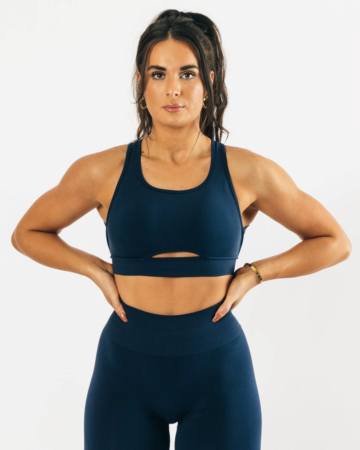 Tuxedo Blue Alphalete High-Impact Seamless Sports Bra | AHFYOB316