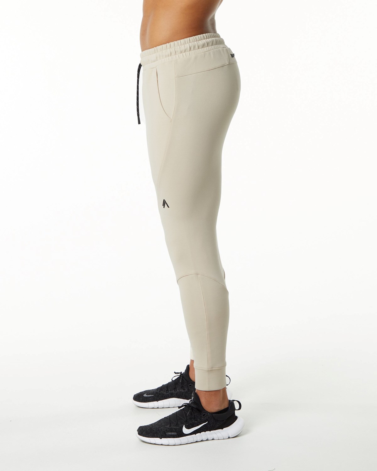 Vanilla Alphalete Interlock Knit Cuffed Jogger | QORJIT243