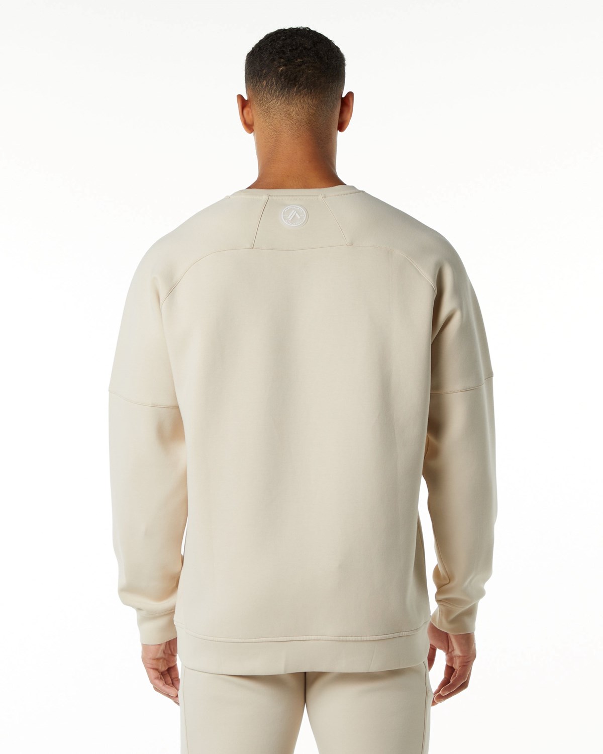 Vanilla Alphalete Relaxed Interlock Knit Pullover | BRTZEK785