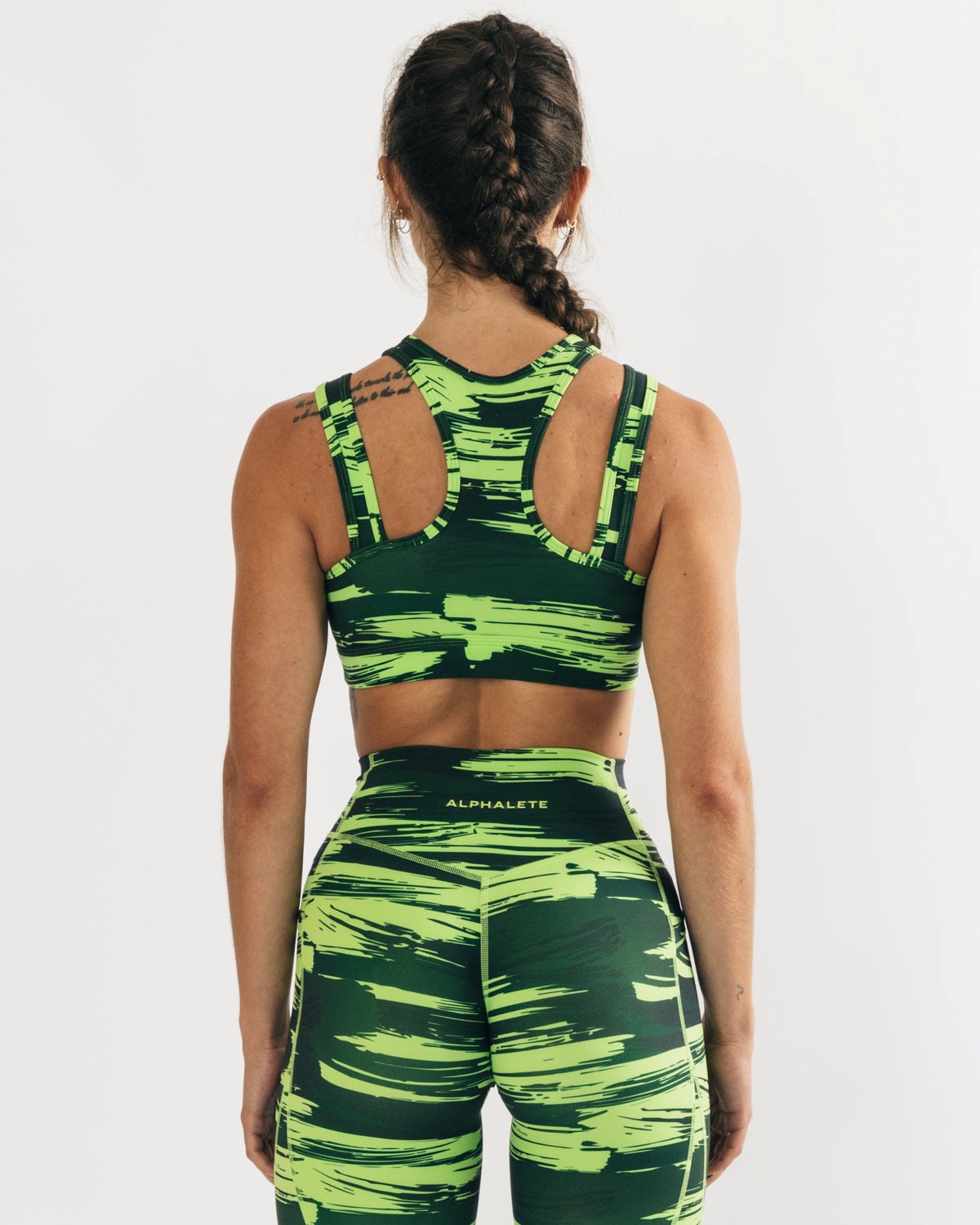 Volt Canvas Camo Alphalete Medium Impact Bra | LPJSWF265