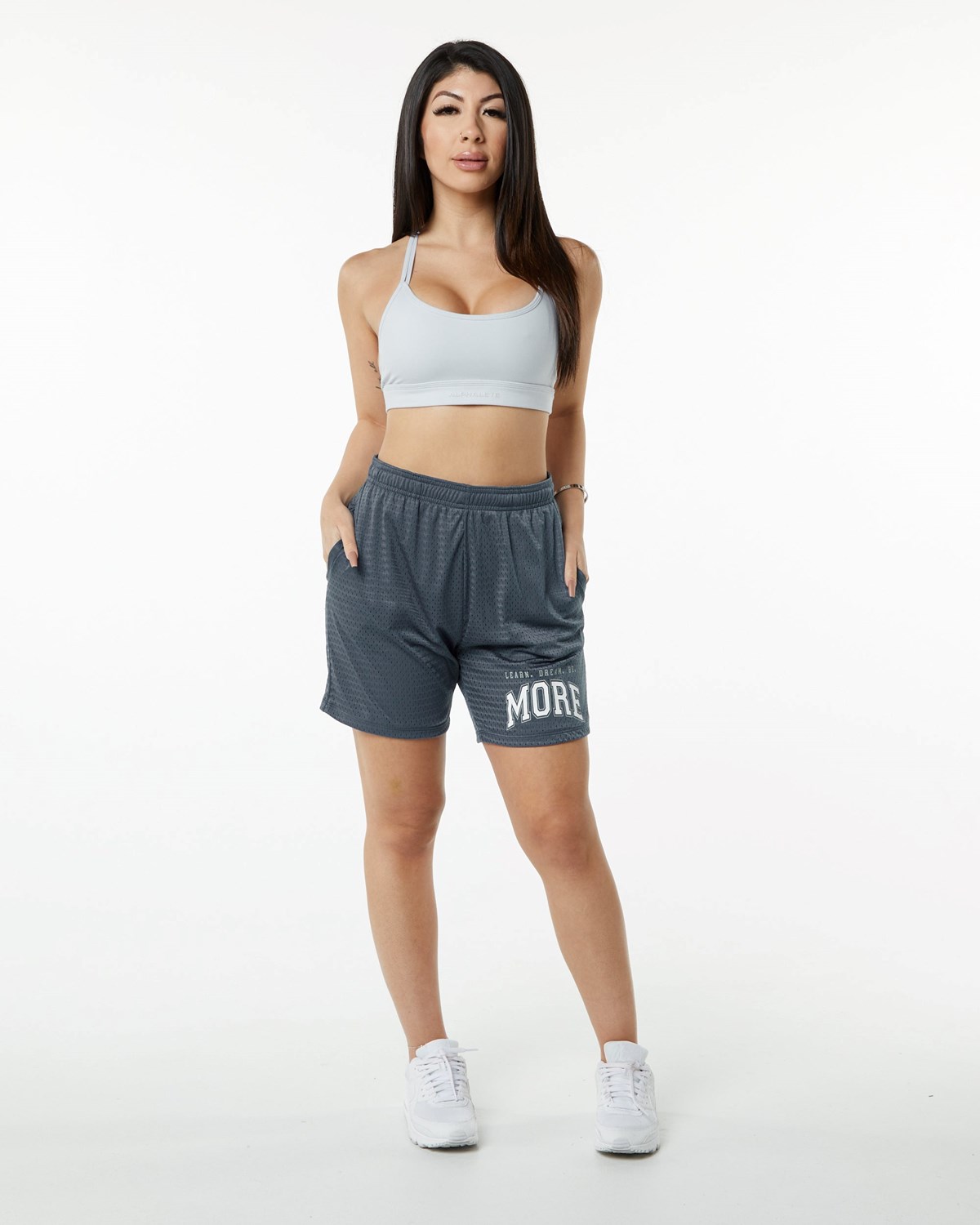 Whale Blue Alphalete Luxury Lined 4-Way Stretch Mesh Short | YKRGMI531