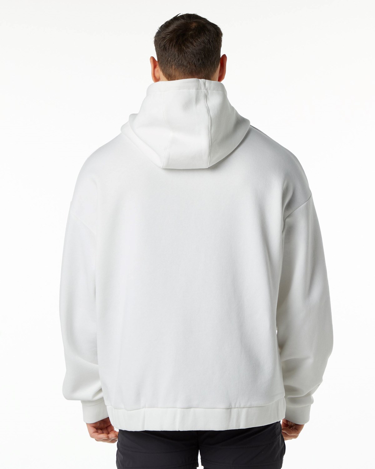 White Alphalete Brushed Fleece Full-Zip Hoodie | ZQTGAI265