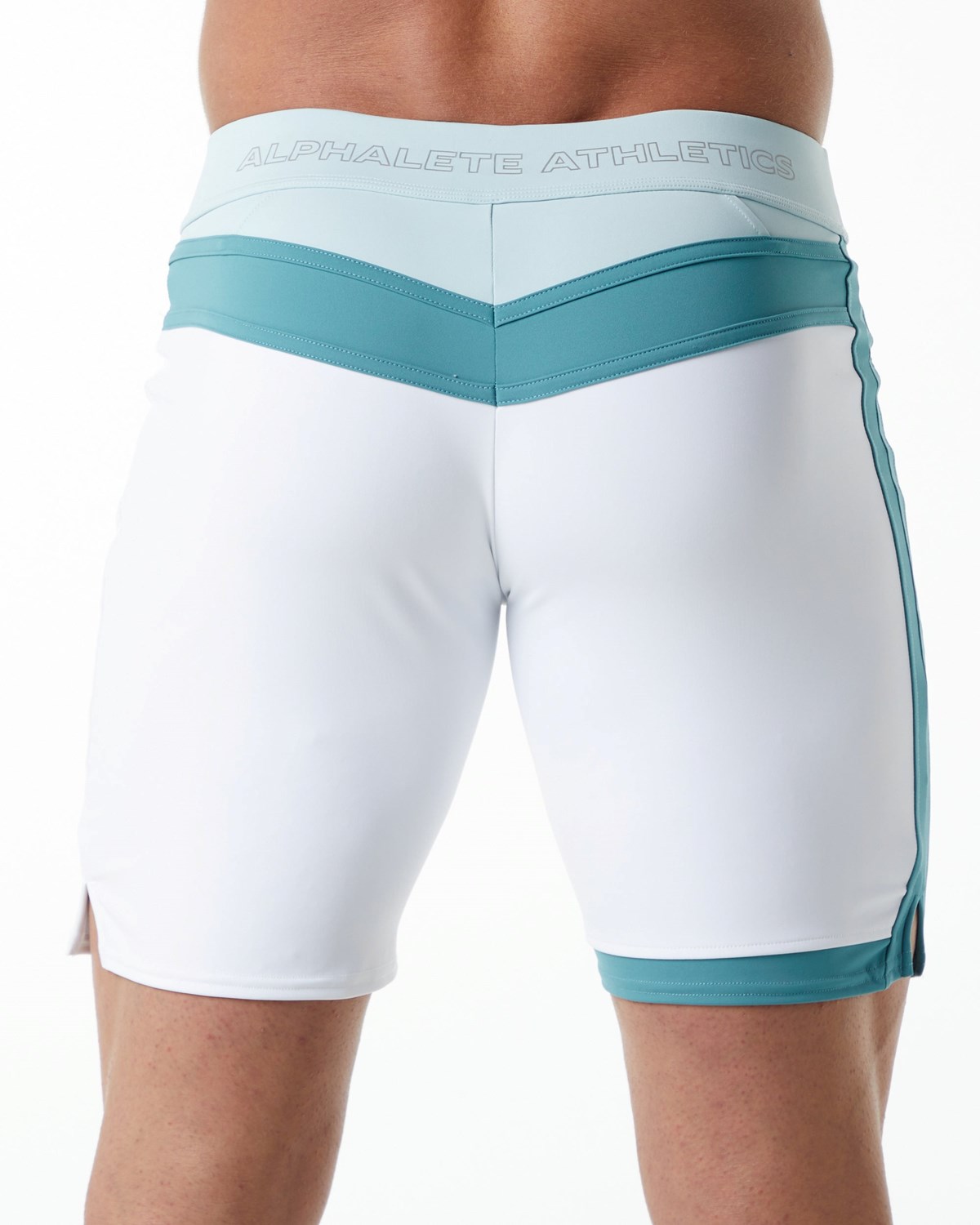 White Alphalete Competition Board Short | KEUTVI356