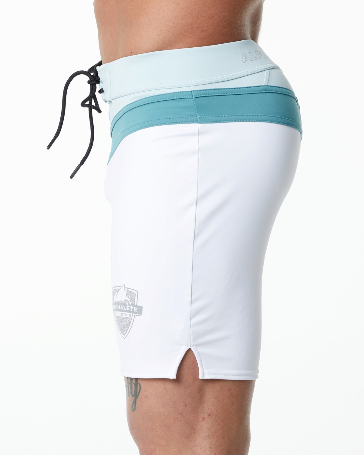 White Alphalete Competition Board Short | KEUTVI356