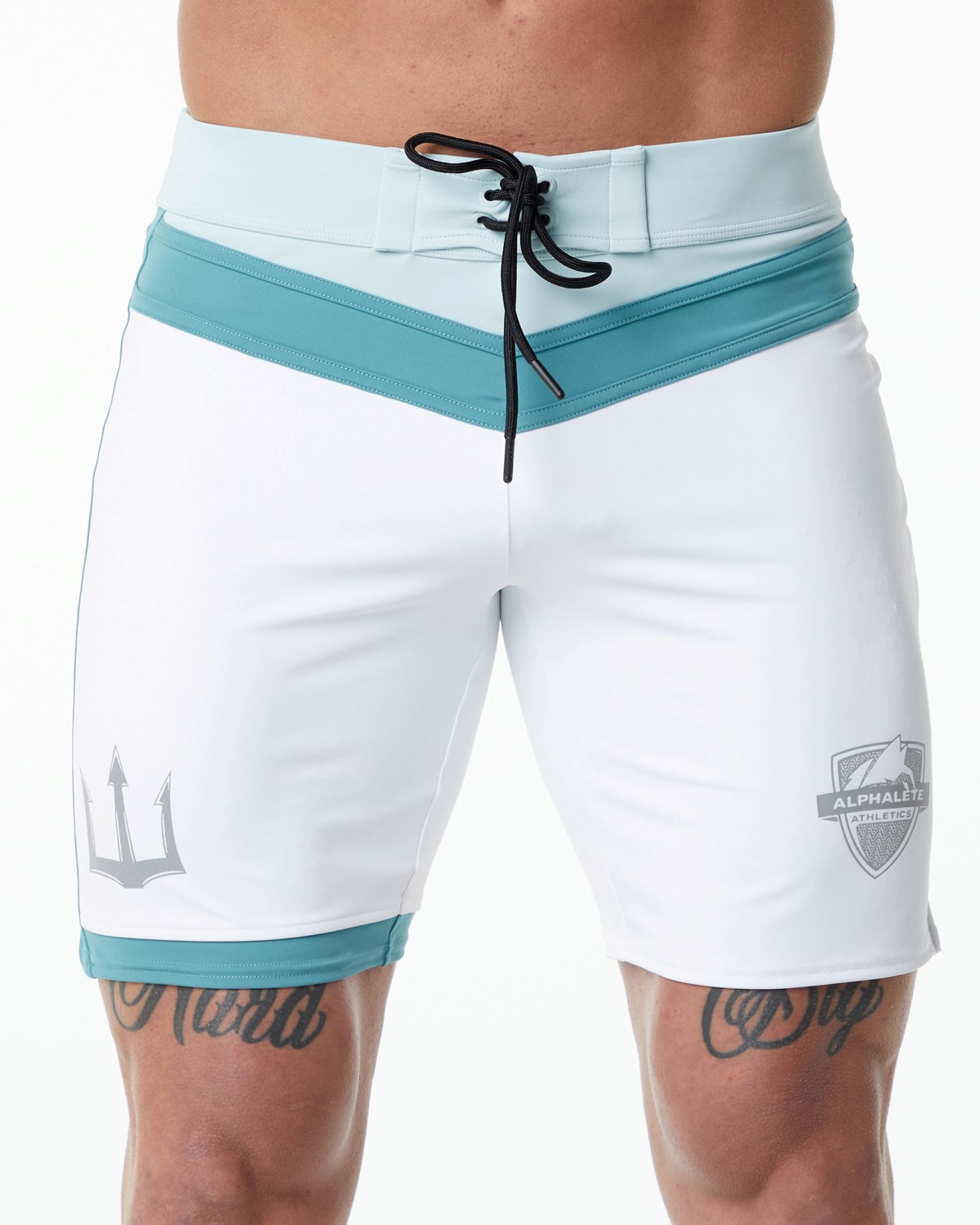 White Alphalete Competition Board Short | KEUTVI356