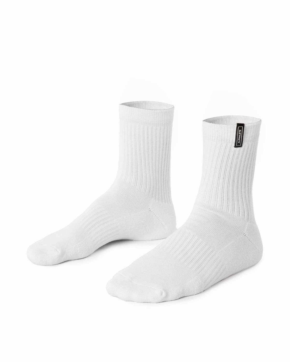 White Alphalete Crew Sock | JTZCSV486