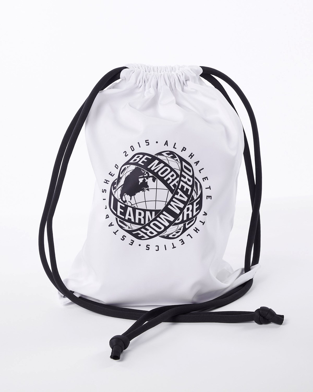 White Alphalete Drawstring Bag | GFAPQS573