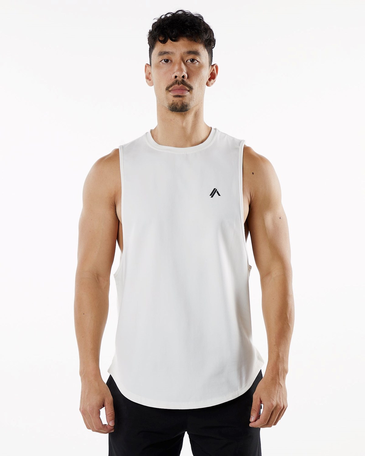 White Alphalete Fitted Performance Tank | YKPVRT218