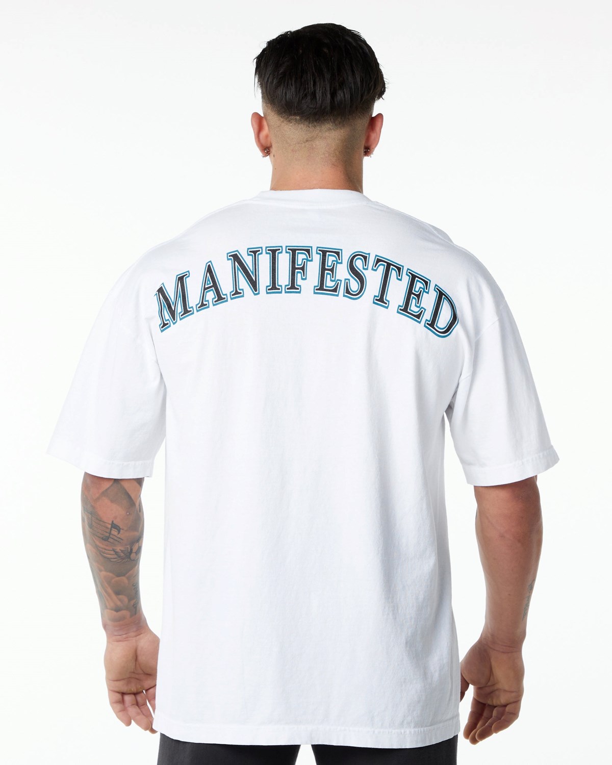 White Alphalete Heavyweight Oversized Tee | QZUAKH601