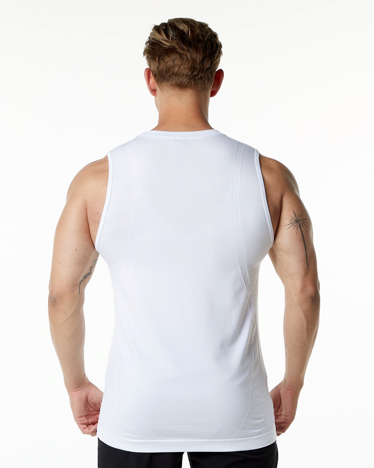 White Alphalete High Performance Seamless Tank | ZMPDSX973