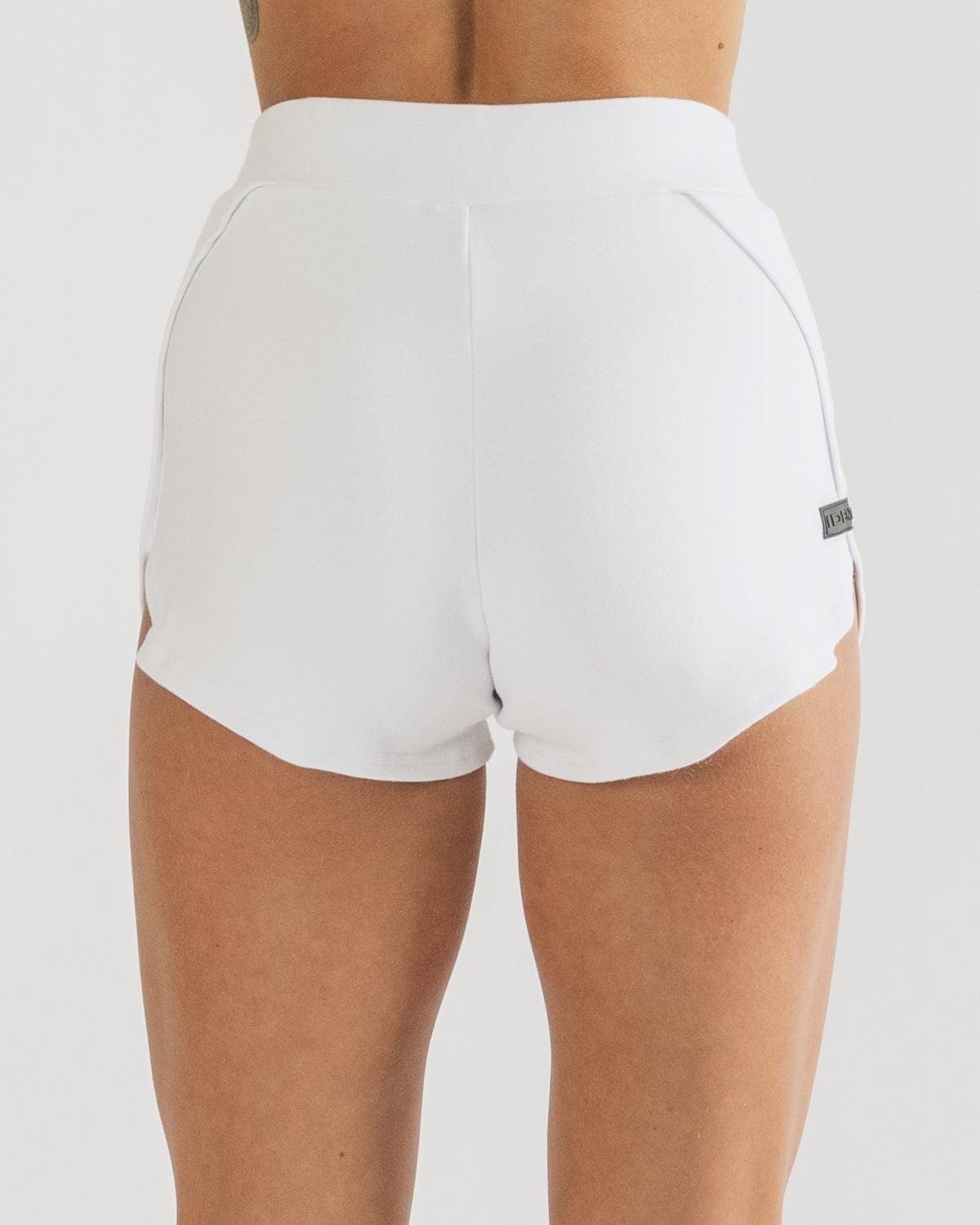 White Alphalete Relaxed Single-Brushed High Slit Short | IARJYL652